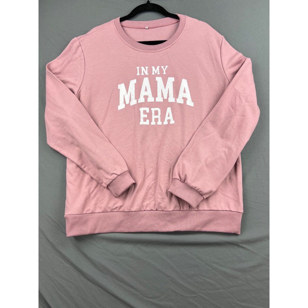 Unbranded In My Mama Era Sweatshirt Womens XL Pink Graphic Pullover Excellent